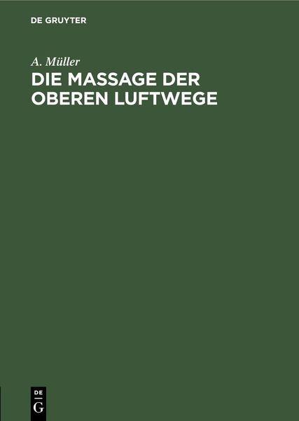 Produktbild: Die Massage der oberen Luftwege