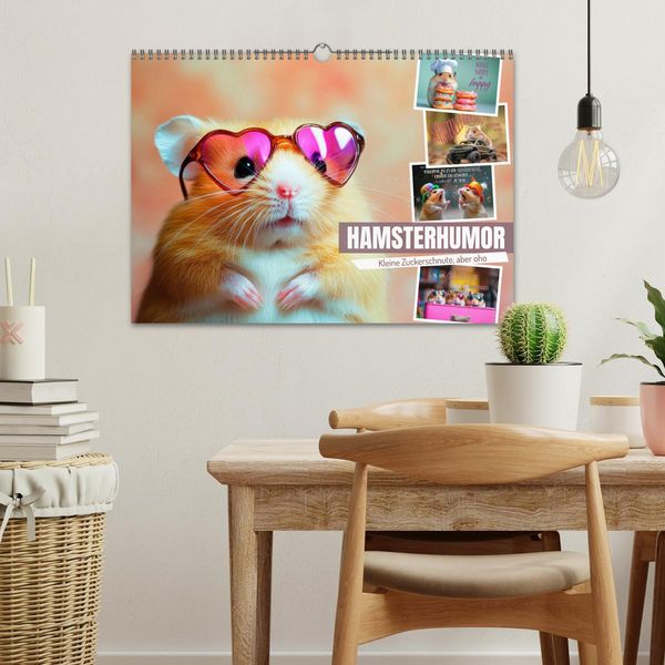 Produktbild: Hamsterhumor - Kleine Zuckerschnute, aber oho (Wandkalender 2026 DIN A3 quer), CALVENDO Monatskalender