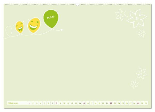 Produktbild: 12 x collage de blagues - calendrier de bricolage (Calendrier mural 2026 DIN A2 vertical), CALVENDO calendrier mensuel