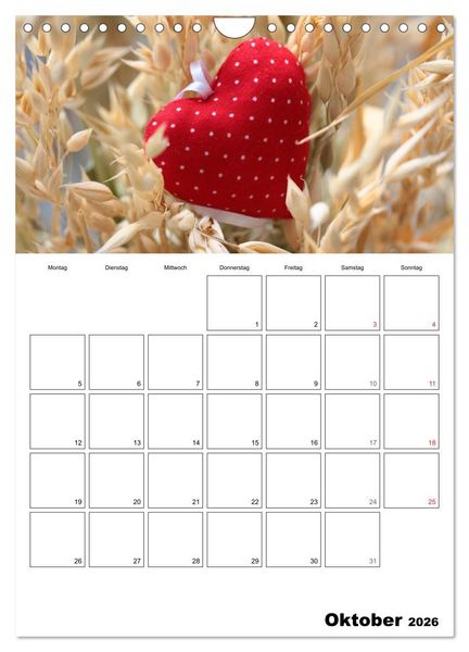 Produktbild: Ein herzliches Jahr (Wandkalender 2026 DIN A4 hoch), CALVENDO Monatskalender