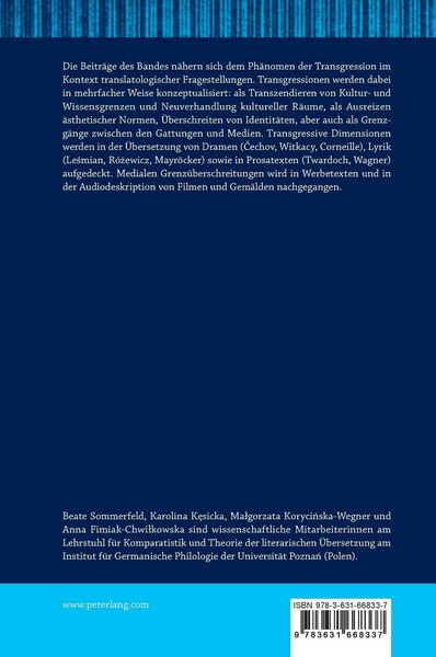 Produktbild: Transgressionen im Spiegel der &Uuml;bersetzung