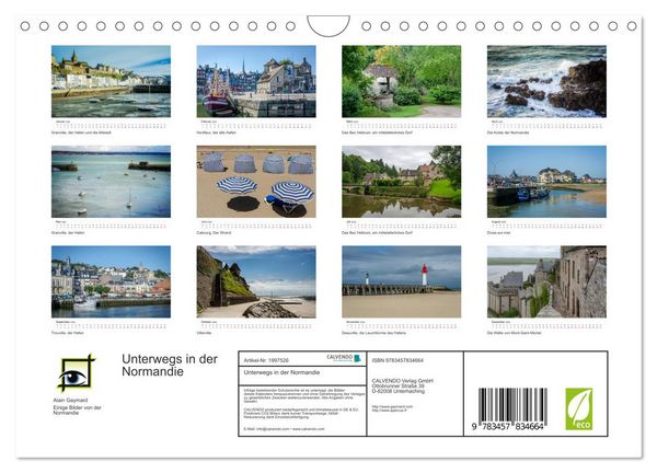 Produktbild: Unterwegs in der Normandie (Wandkalender 2026 DIN A4 quer), CALVENDO Monatskalender