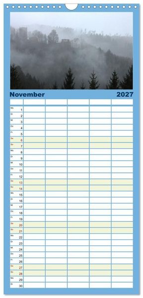 Produktbild: Familienplaner 2027 - Wanderbares Miltenberg mit 5 Spalten (Wandkalender, 21 x 45 cm) CALVENDO