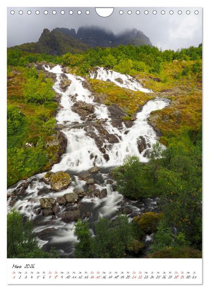 Produktbild: Norwegen - Das Land der Berge, Fjorde und Wasserf&auml;lle (Wandkalender 2026 DIN A4 hoch), CALVENDO Monatskalender