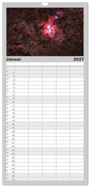 Produktbild: Familienplaner 2027 - Deepsky XVII mit 5 Spalten (Wandkalender, 21 x 45 cm) CALVENDO