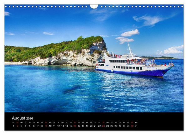 Produktbild: Von Korfu bis Antipaxos (Wandkalender 2026 DIN A3 quer), CALVENDO Monatskalender