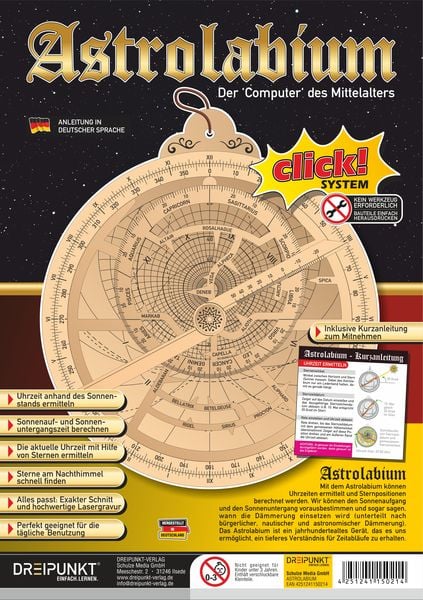 Produktbild: Bausatz Astrolabium (Deutsche Anleitung)