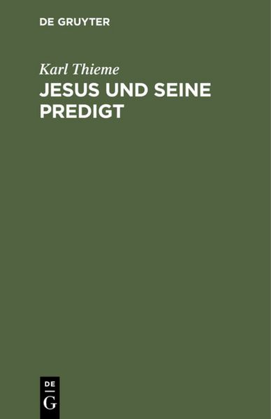 Produktbild: Jesus und seine Predigt