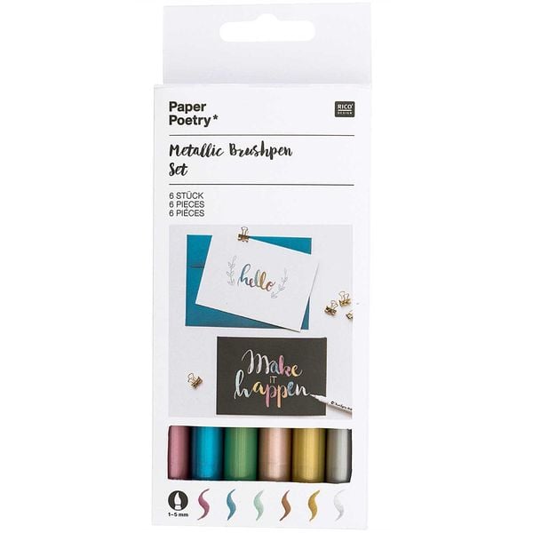 Produktbild: METALLIC BRUSHPENS SET 6 STK