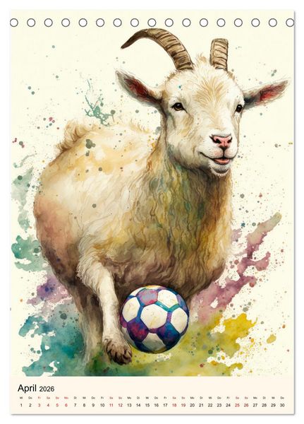 Produktbild: Fu&szlig;ball Stars - Fu&szlig;ball regiert die Welt (Tischkalender 2026 DIN A5 hoch), CALVENDO Monatskalender