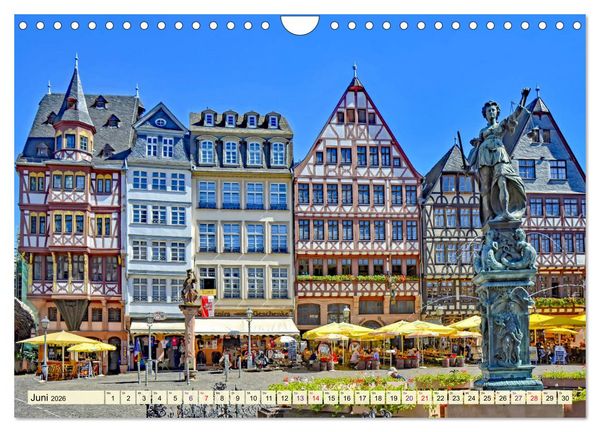Produktbild: Frankfurt - meine Stadt mit viel Herz (Wandkalender 2026 DIN A4 quer), CALVENDO Monatskalender