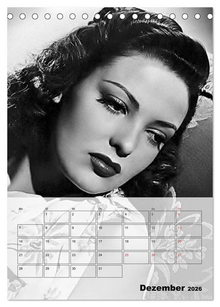 Produktbild: Filmstars der goldenen Leinwandjahre (Tischkalender 2026 DIN A5 hoch), CALVENDO Monatskalender