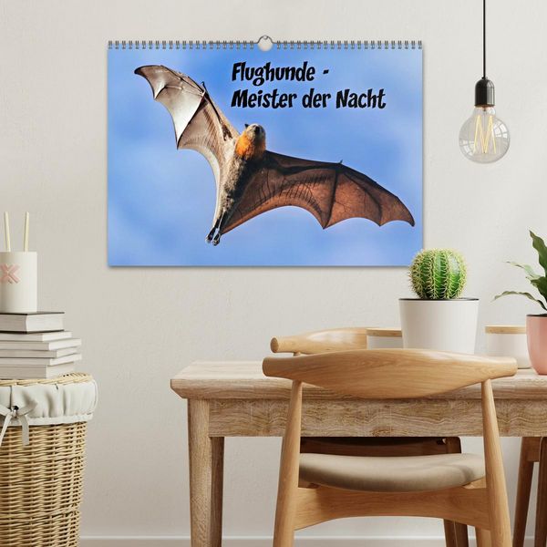 Produktbild: Flughunde - Meister der Nacht (Wandkalender 2026 DIN A3 quer), CALVENDO Monatskalender