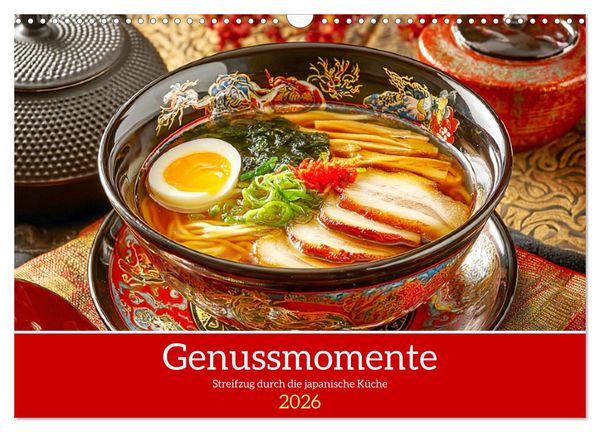 Produktbild: Genussmomente. Streifzug durch die japanische K&uuml;che (Wandkalender 2026 DIN A3 quer), CALVENDO Monatskalender
