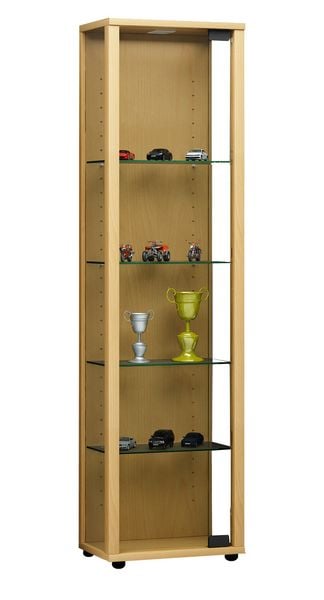Produktbild: Holz Glas Stand Vitrine Sammelvitrine Edana Mini