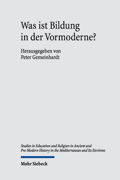 Produktbild: Was ist Bildung in der Vormoderne?