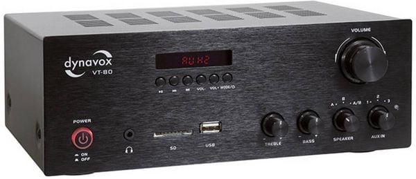 Produktbild: Dynavox VT-80 Stereo-Verst&auml;rker 2 x 160W Schwarz Bluetooth&reg;, USB