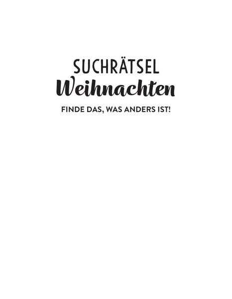Produktbild: Suchr&auml;tsel Weihnachten I Finde das, was anders ist!