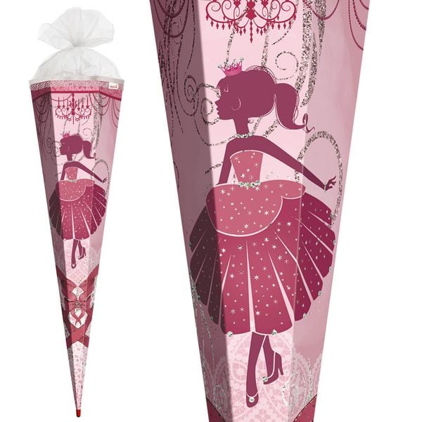 Produktbild: Roth Schult&uuml;te Ballerina Glitter eckig T&uuml;llverschluss R&uuml;schenborte 85cm