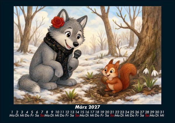 Produktbild: Rose entdeckt Tiere im Winter 2027 Fotokalender DIN A5