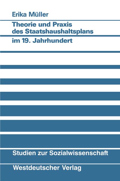 Produktbild: Theorie und Praxis des Staatshaushaltsplans im 19. Jahrhundert