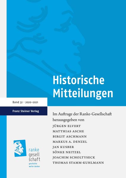 Produktbild: Historische Mitteilungen 32 (2020-2021)