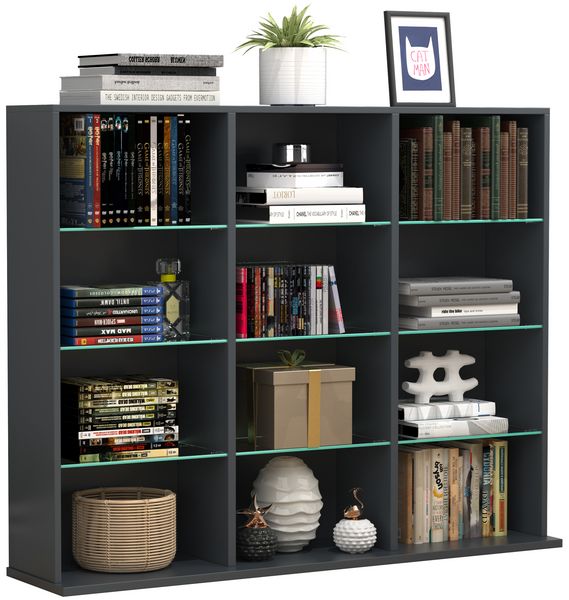 Produktbild: Holz CD DVD Standregal B&uuml;cherregal Regal Zilas L