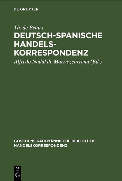 Produktbild: Deutsch-Spanische Handelskorrespondenz