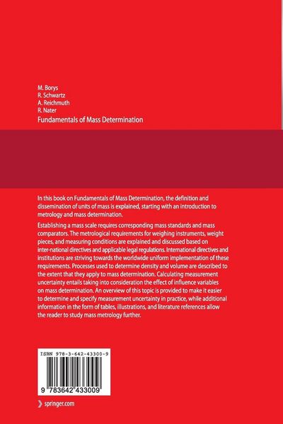 Produktbild: Fundamentals of Mass Determination