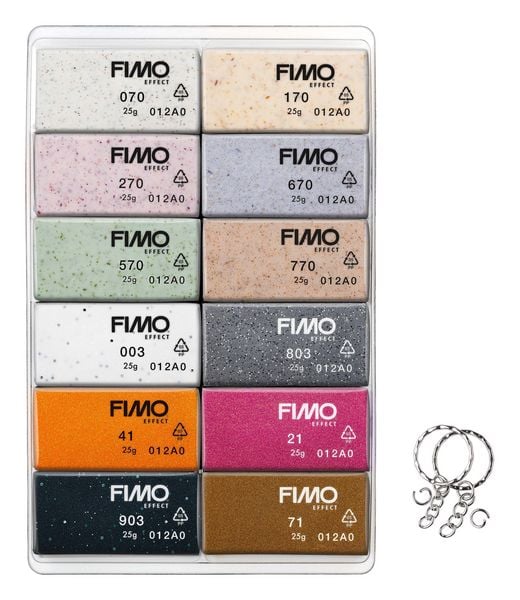 Produktbild: STAEDTLER Modelliermasse Set Fimo effect boho, 12er Set, ofenh&auml;rtend