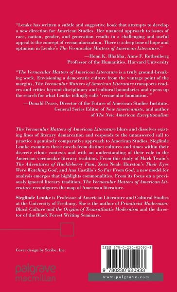 Produktbild: The Vernacular Matters of American Literature
