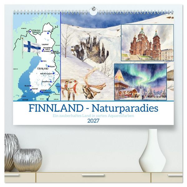 Produktbild: Finnland - Naturparadies (hochwertiger Premium Wandkalender 2027 DIN A2 quer), Kunstdruck in Hochglanz