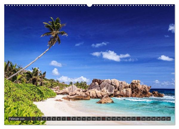 Produktbild: Seychellen &ndash; Traumstr&auml;nde im Paradies (hochwertiger Premium Wandkalender 2026 DIN A2 quer), Kunstdruck in Hochglanz