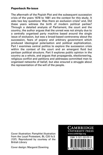 Produktbild: Politics and Opinion in Crisis, 1678 81