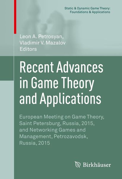 Produktbild: Recent Advances in Game Theory and Applications