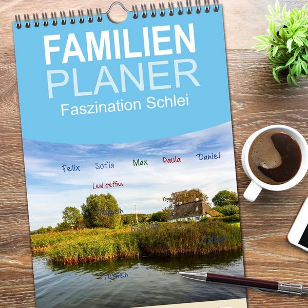Produktbild: Familienplaner 2026 - Faszination Schlei mit 5 Spalten (Wandkalender, 21 x 45 cm) CALVENDO