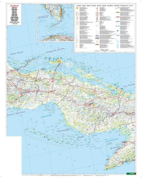Produktbild: freytag & berndt Stra&szlig;enkarte Kuba Set West und Ost 1:400.000