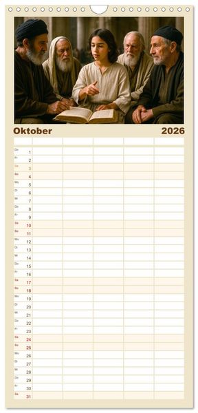 Produktbild: Familienplaner 2026 - Der Weg von drei&szlig;ig Jahren mit 5 Spalten (Wandkalender, 21 x 45 cm) CALVENDO