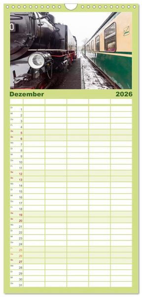 Produktbild: Familienplaner 2026 - Ein ganzes Jahr unter Volldampf! mit 5 Spalten (Wandkalender, 21 x 45 cm) CALVENDO
