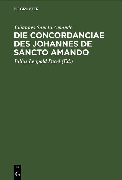 Produktbild: Die Concordanciae des Johannes de Sancto Amando