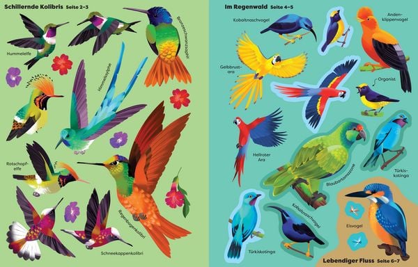 Produktbild: Die gro&szlig;e Sticker-Tierwelt: V&ouml;gel