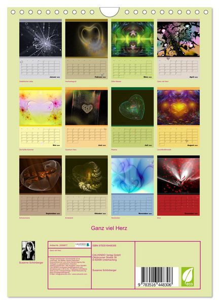 Produktbild: Ganz viel Herz (Wandkalender 2026 DIN A4 hoch), CALVENDO Monatskalender
