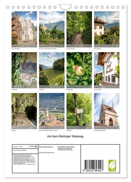 Produktbild: Auf dem Marlinger Waalweg (Wandkalender 2026 DIN A4 hoch), CALVENDO Monatskalender