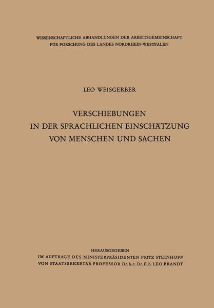 Produktbild: Verschiebungen in der sprachlichen Einsch&auml;tzung von Menschen und Sachen