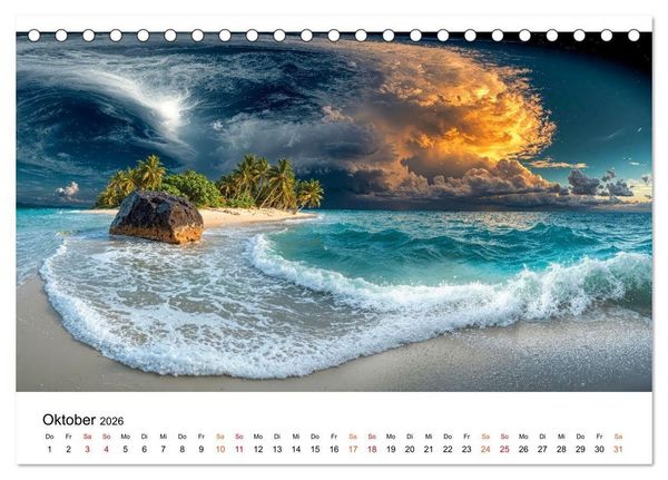 Produktbild: Inseln der Sehnsucht - Versteckte Paradiese (Tischkalender 2026 DIN A5 quer), CALVENDO Monatskalender