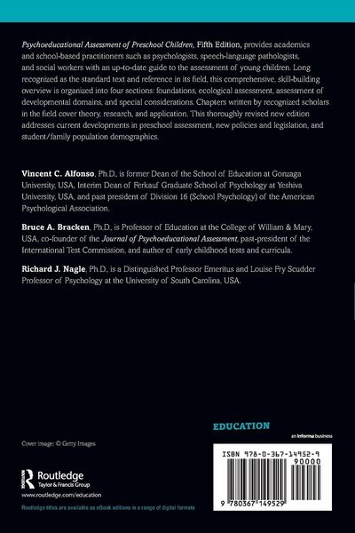Produktbild: Psychoeducational Assessment of Preschool Children