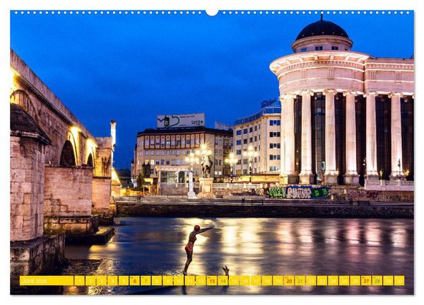 Produktbild: Skopje - Nordmazedoniens &uuml;berraschende Hauptstadt (hochwertiger Premium Wandkalender 2026 DIN A2 quer), Kunstdruck in Hochglanz