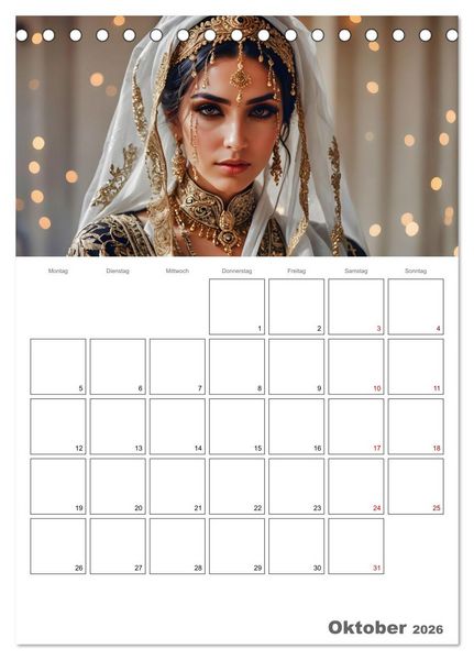 Produktbild: Frauen des Sultans (Tischkalender 2026 DIN A5 hoch), CALVENDO Monatskalender