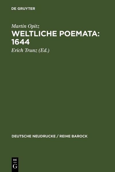 Produktbild: Weltliche Poemata : 1644