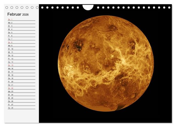 Produktbild: Sonne, Monde und Planeten (Wandkalender 2026 DIN A4 quer), CALVENDO Monatskalender